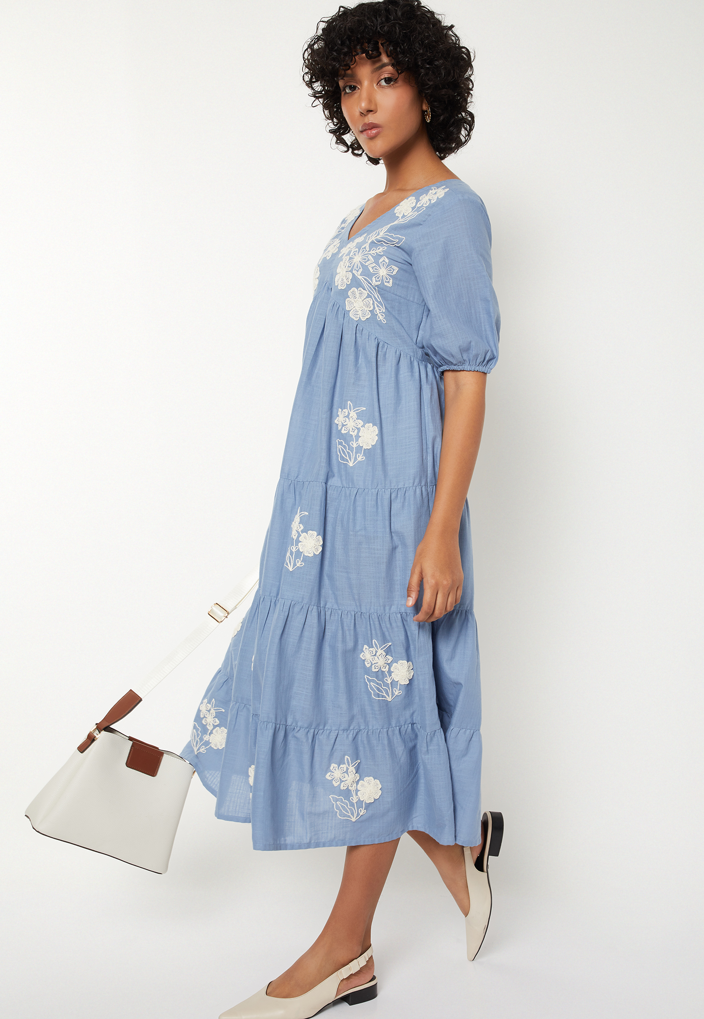 Women Embroidered Tiered Dress-picture-40