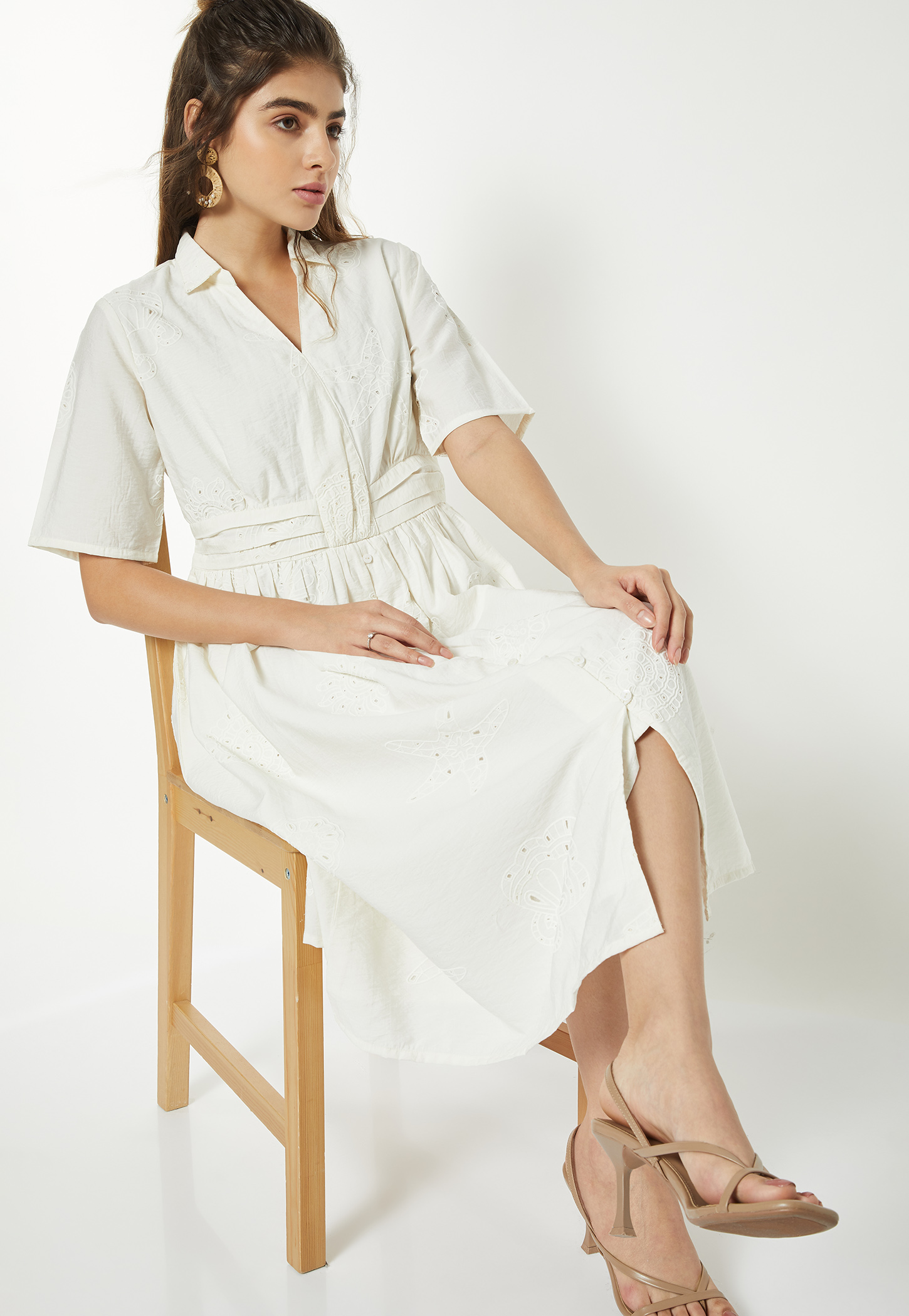 Women Schiffli Midi Dress-picture-54