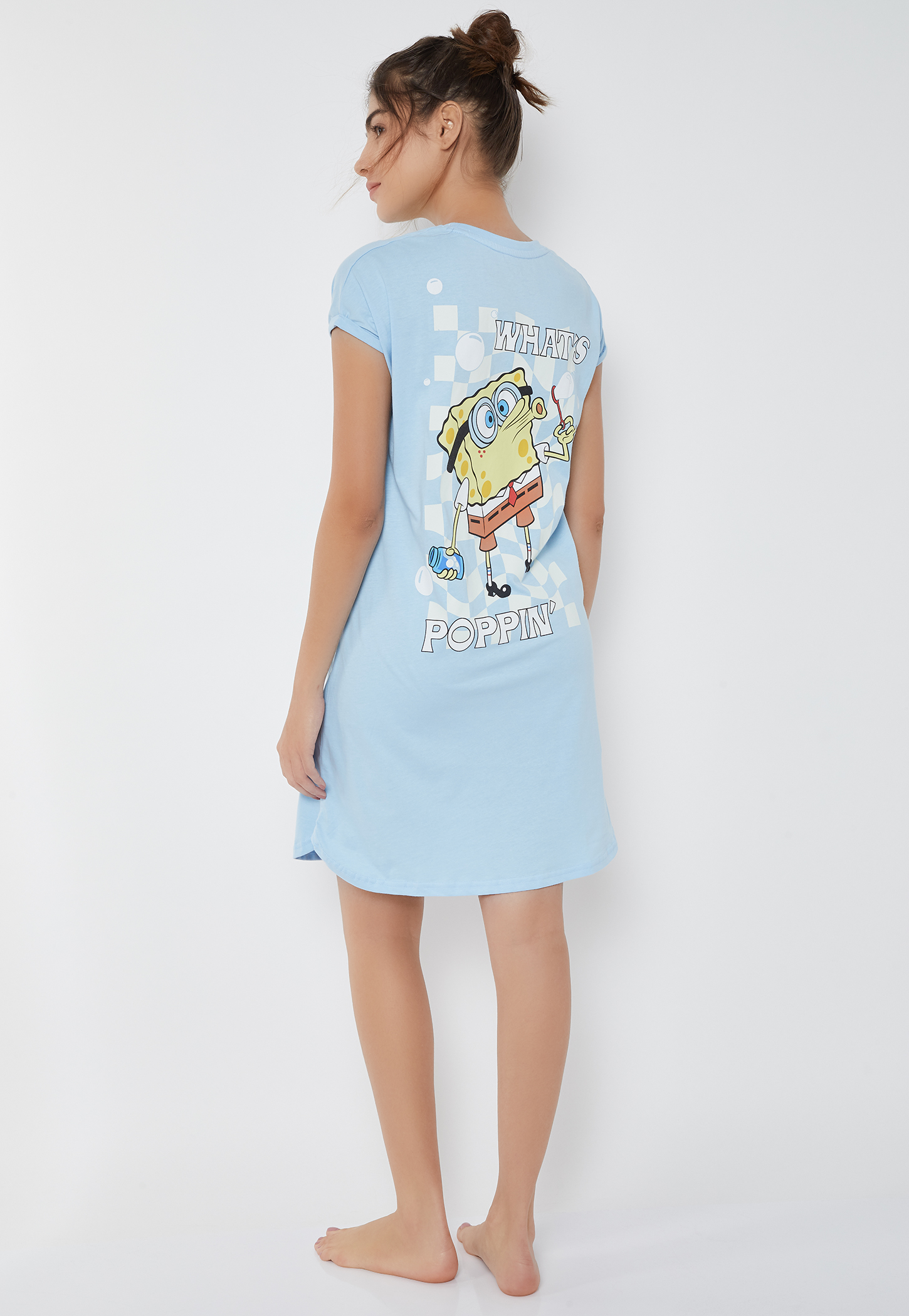Women SpongeBob Printed Nightdress-image-31