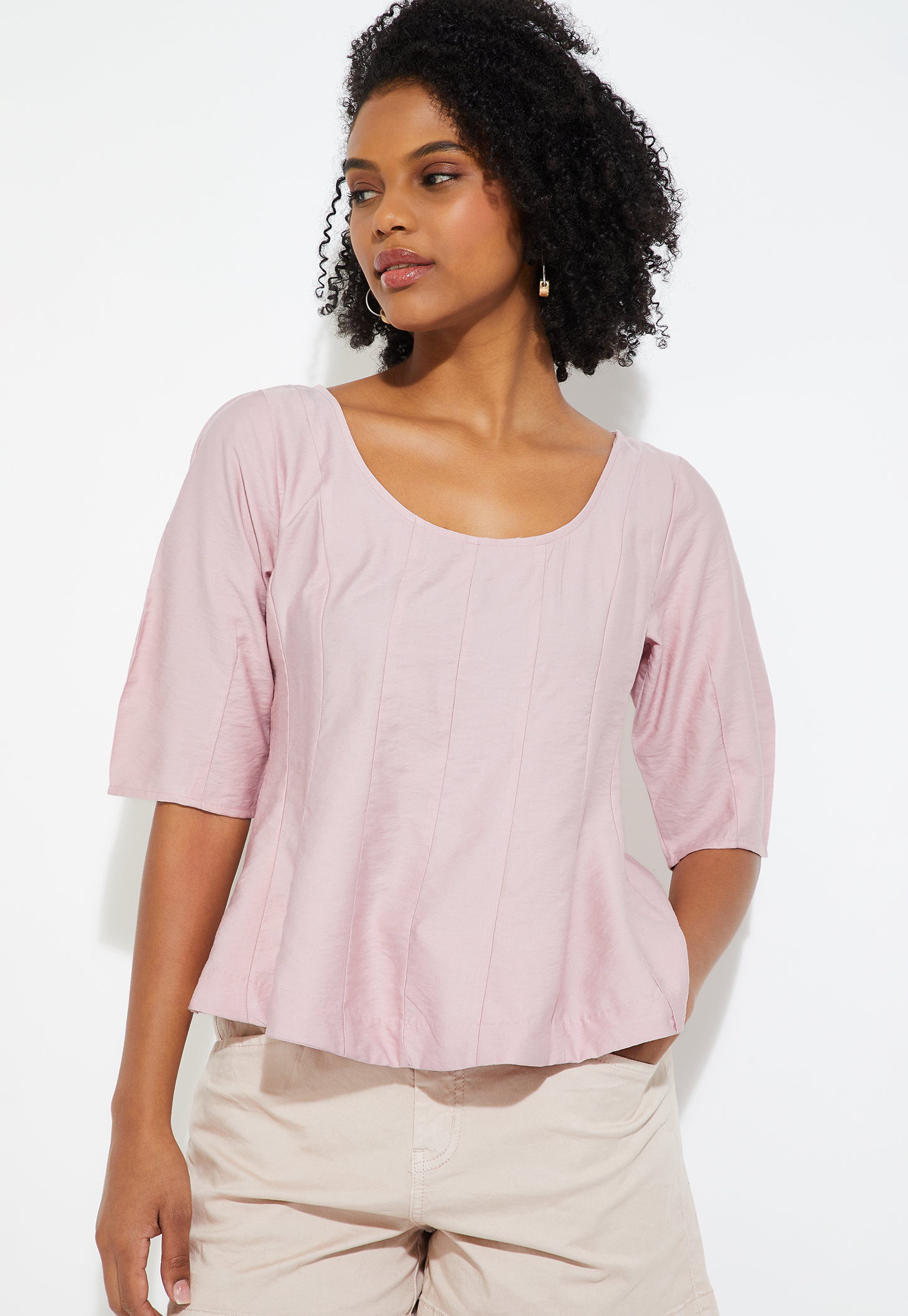 Women Panelled Peplum Top-picture-34