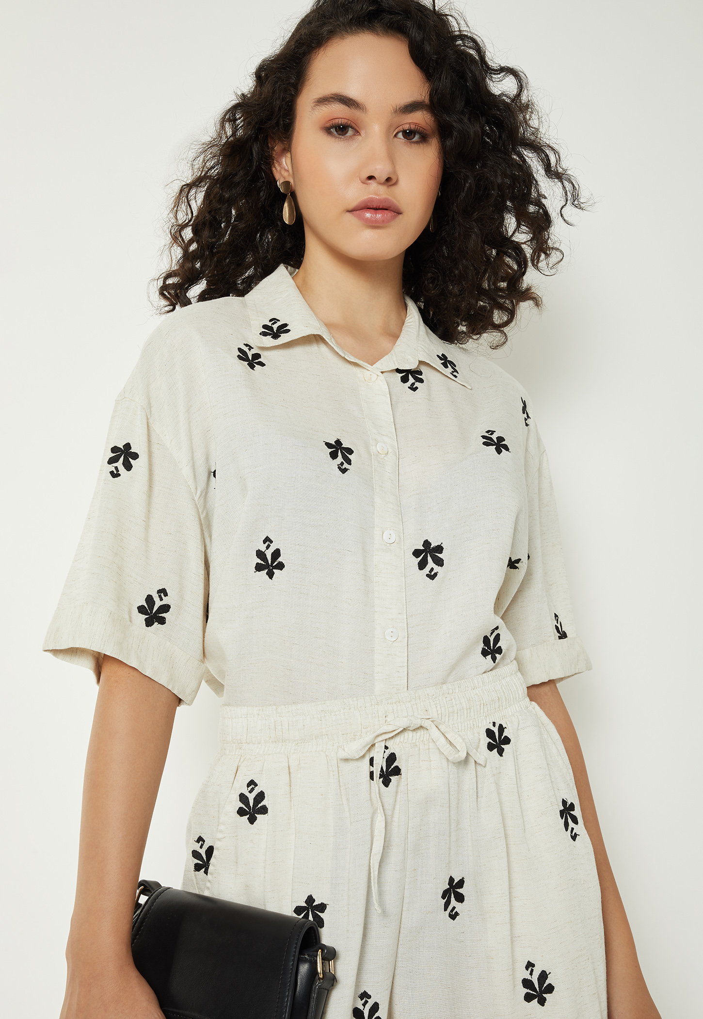 Women Embrodiered Motif Shirt-picture-43