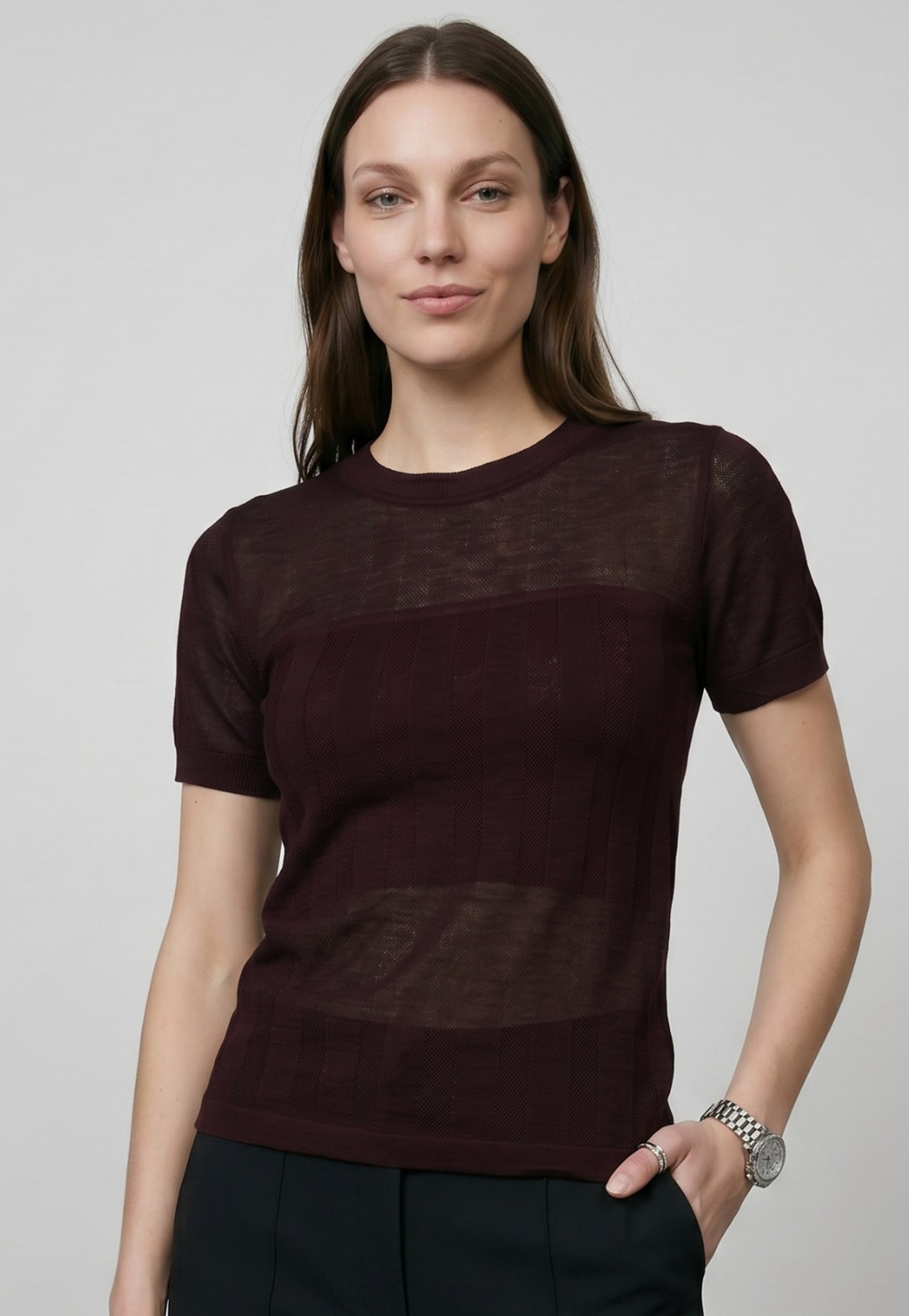 Women Striped Knit Top-picture-50