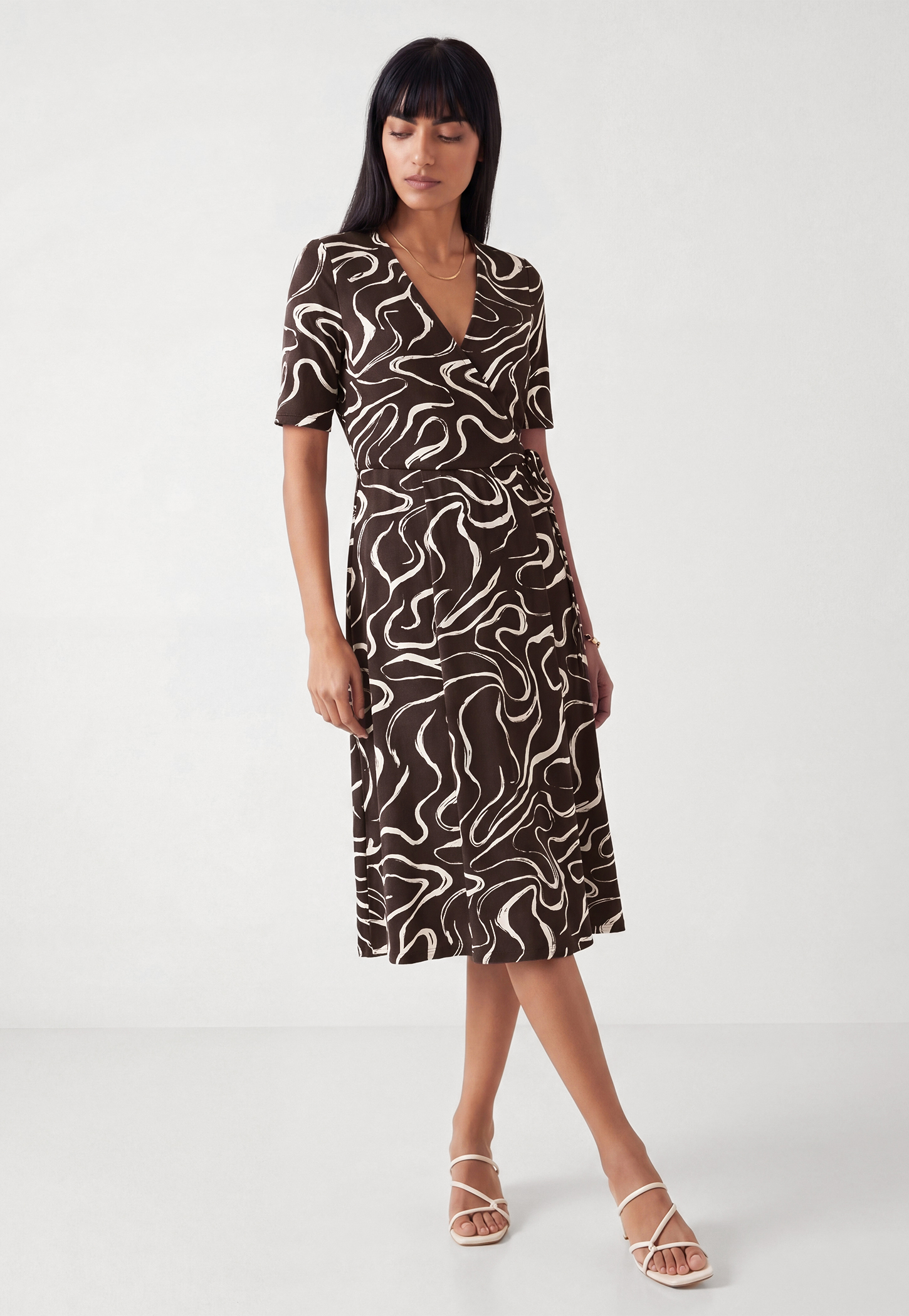 Women Wrap Midi Dress-picture-14
