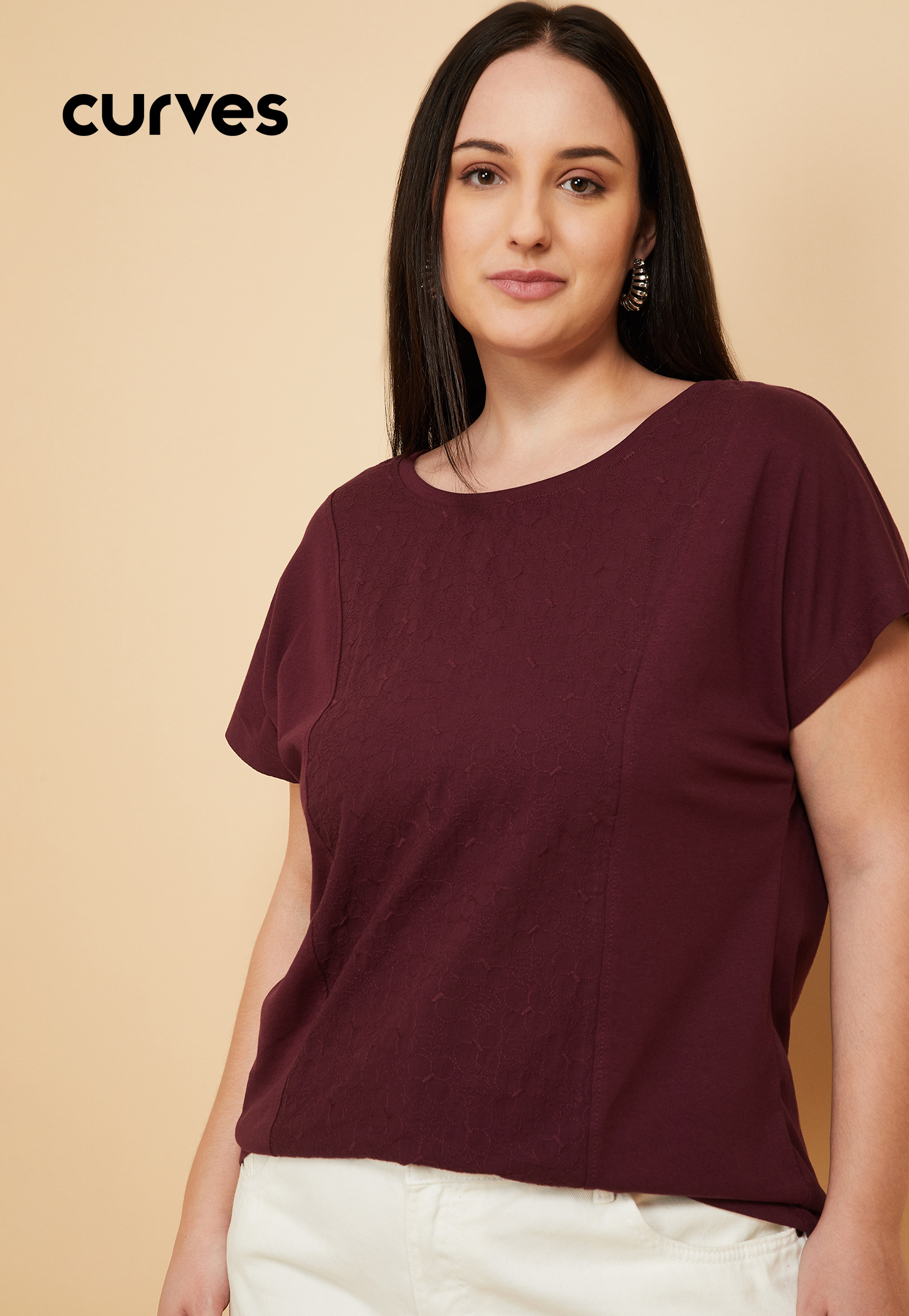 Women Embroidered Panel T-shirt-picture-18
