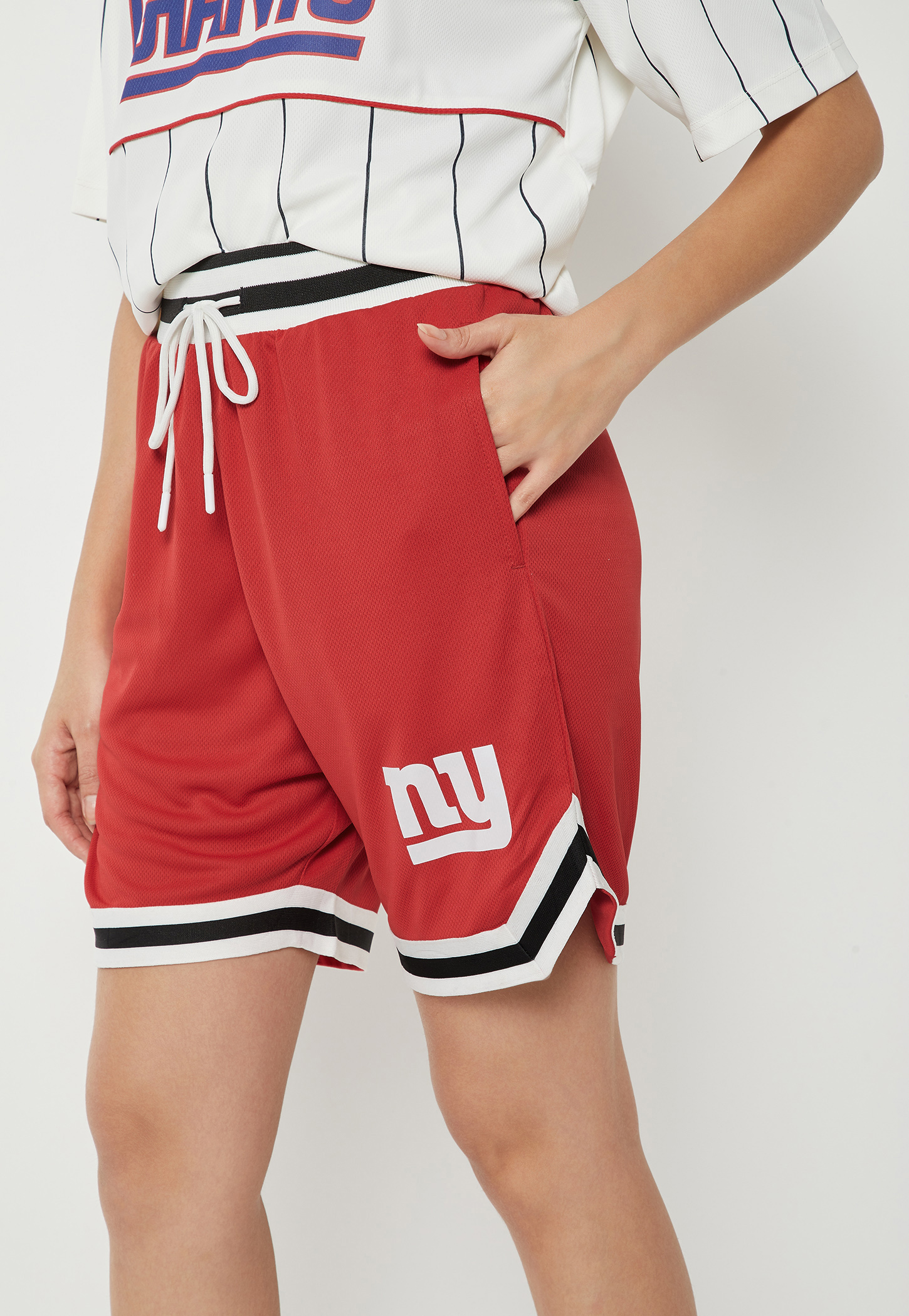 Women NY Logo Sports Shorts-picture-11