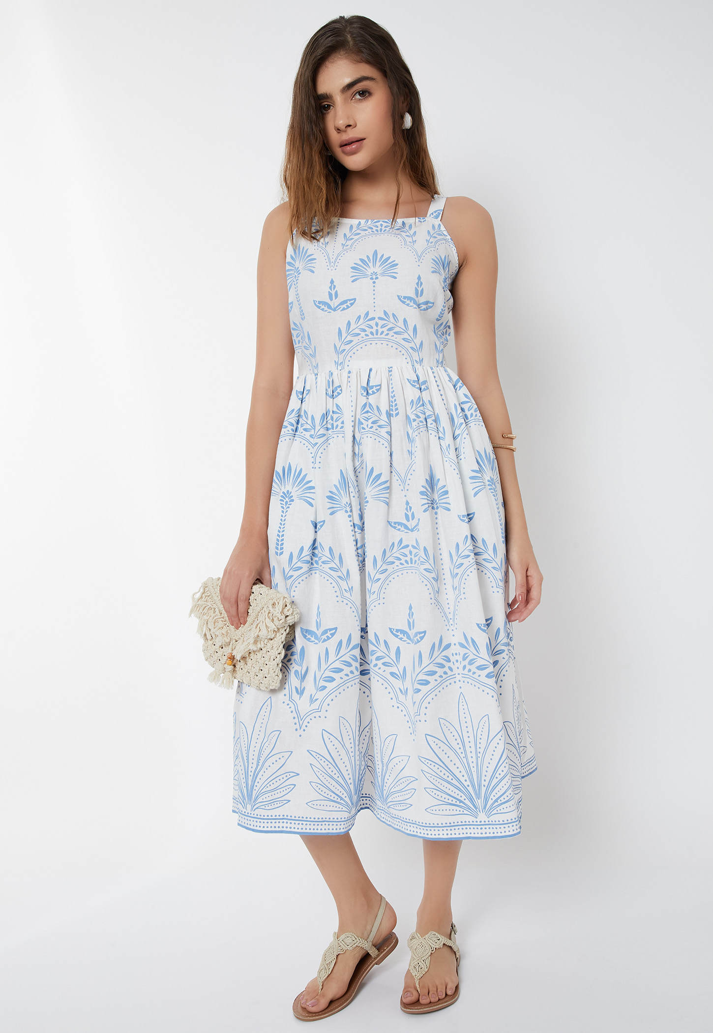 Women Floral Print A-line Dress-picture-16