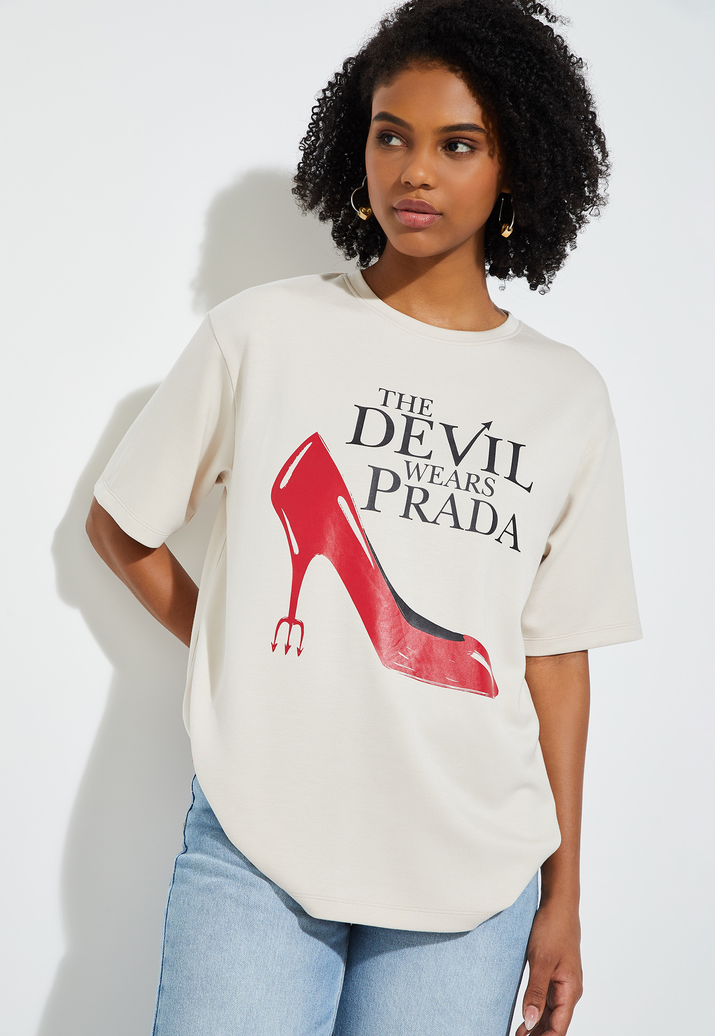 URB_N Women Oversized Devil Wears Prada T-shirt-picture-13