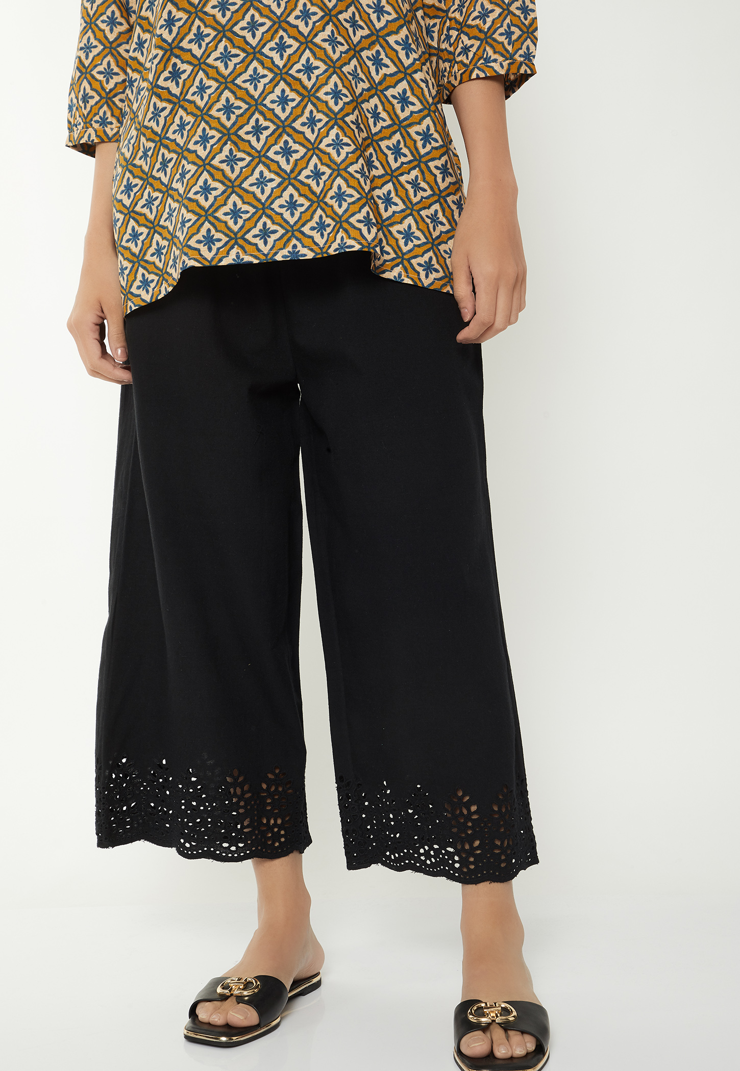 Women Schiffli Hem Palazzos-picture-13