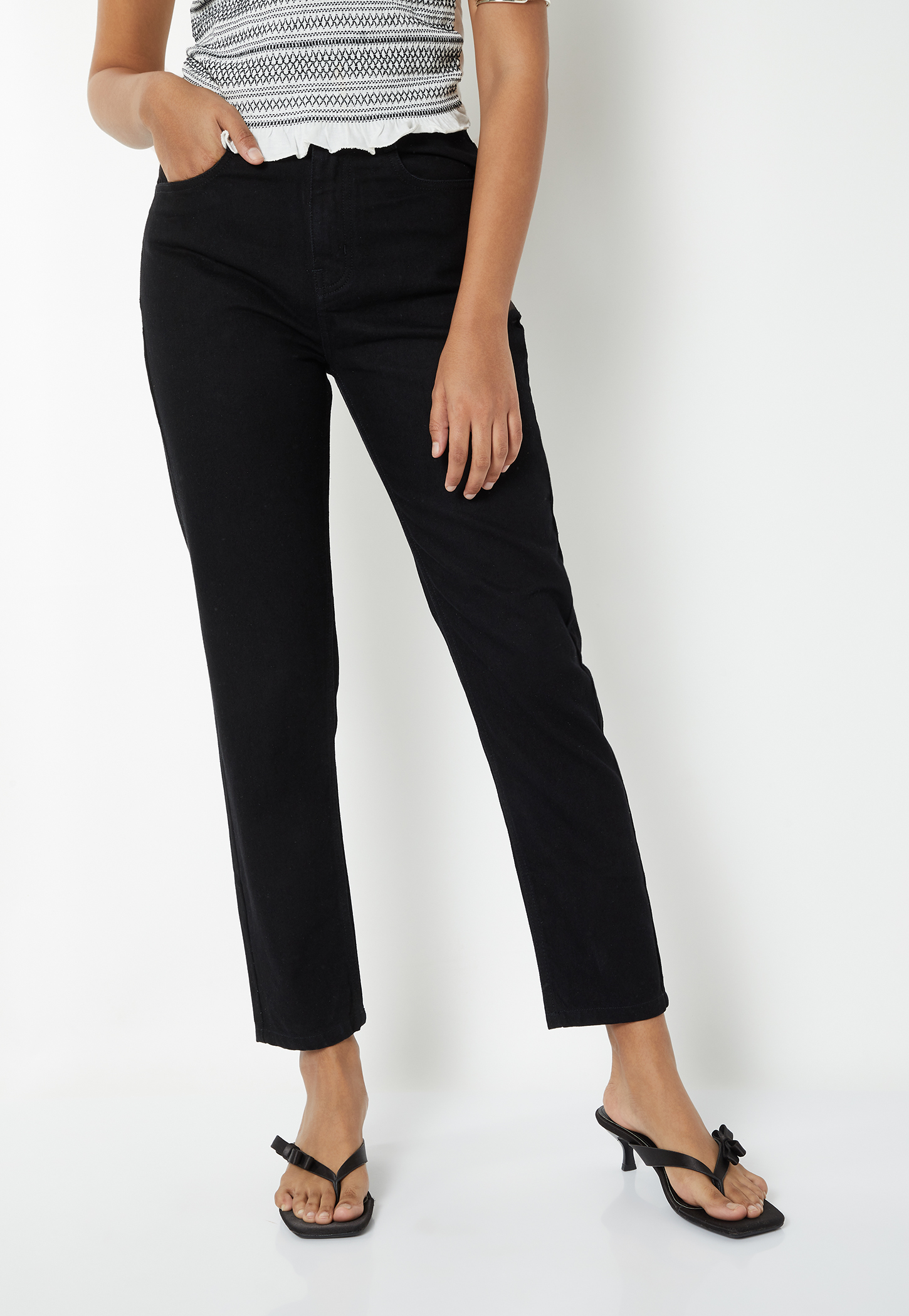 Women Solid Mom Fit Jeans-picture-31