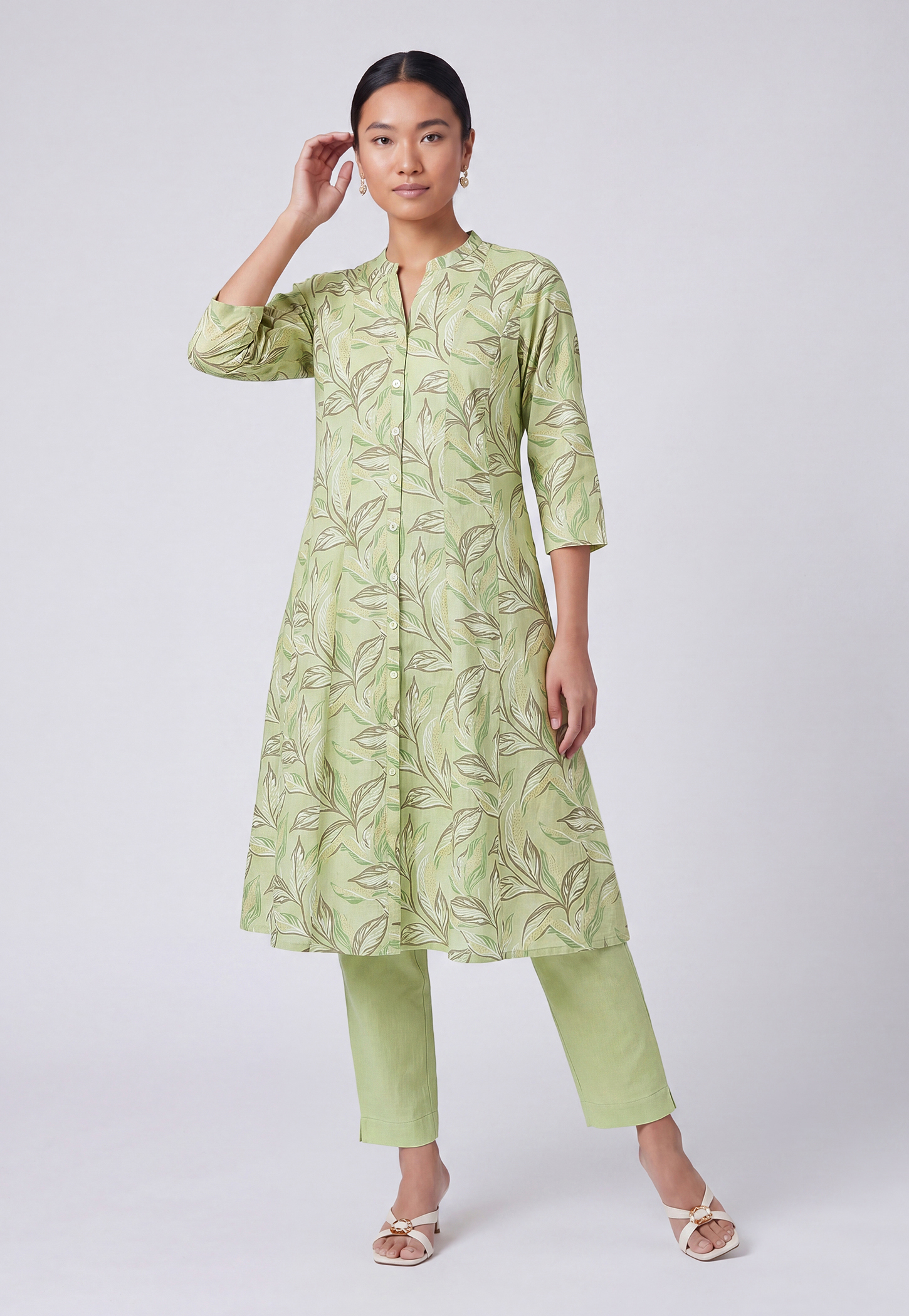 Women Printed Kalidar Kurta Set-picture-13
