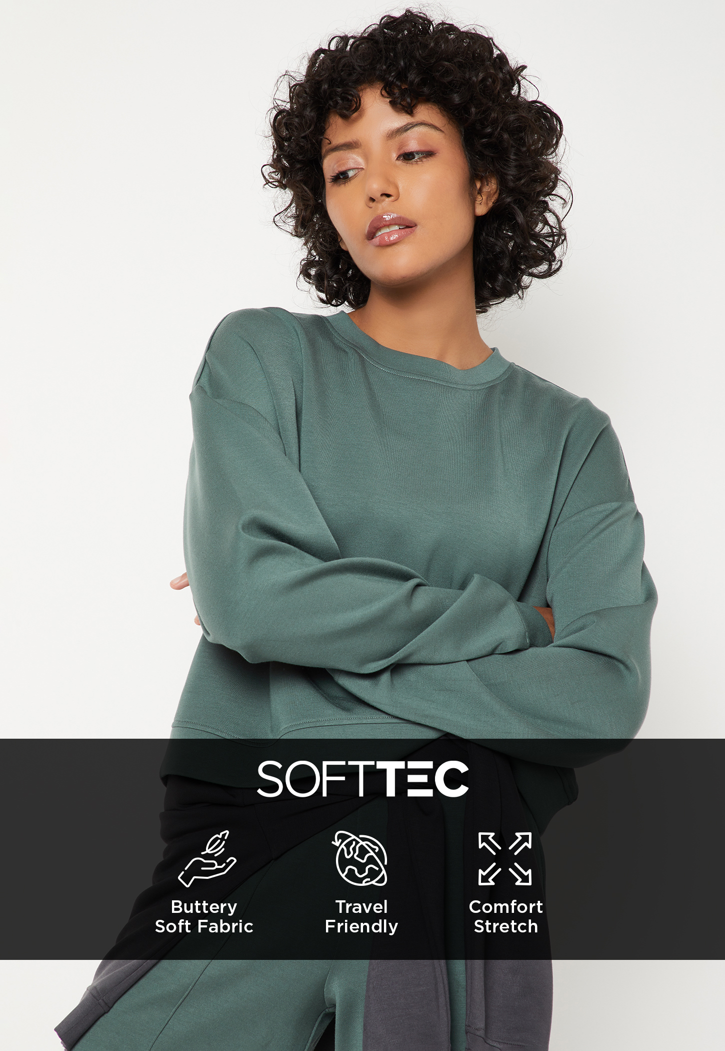 Women Solid Boxy Sports T-shirt-picture-54