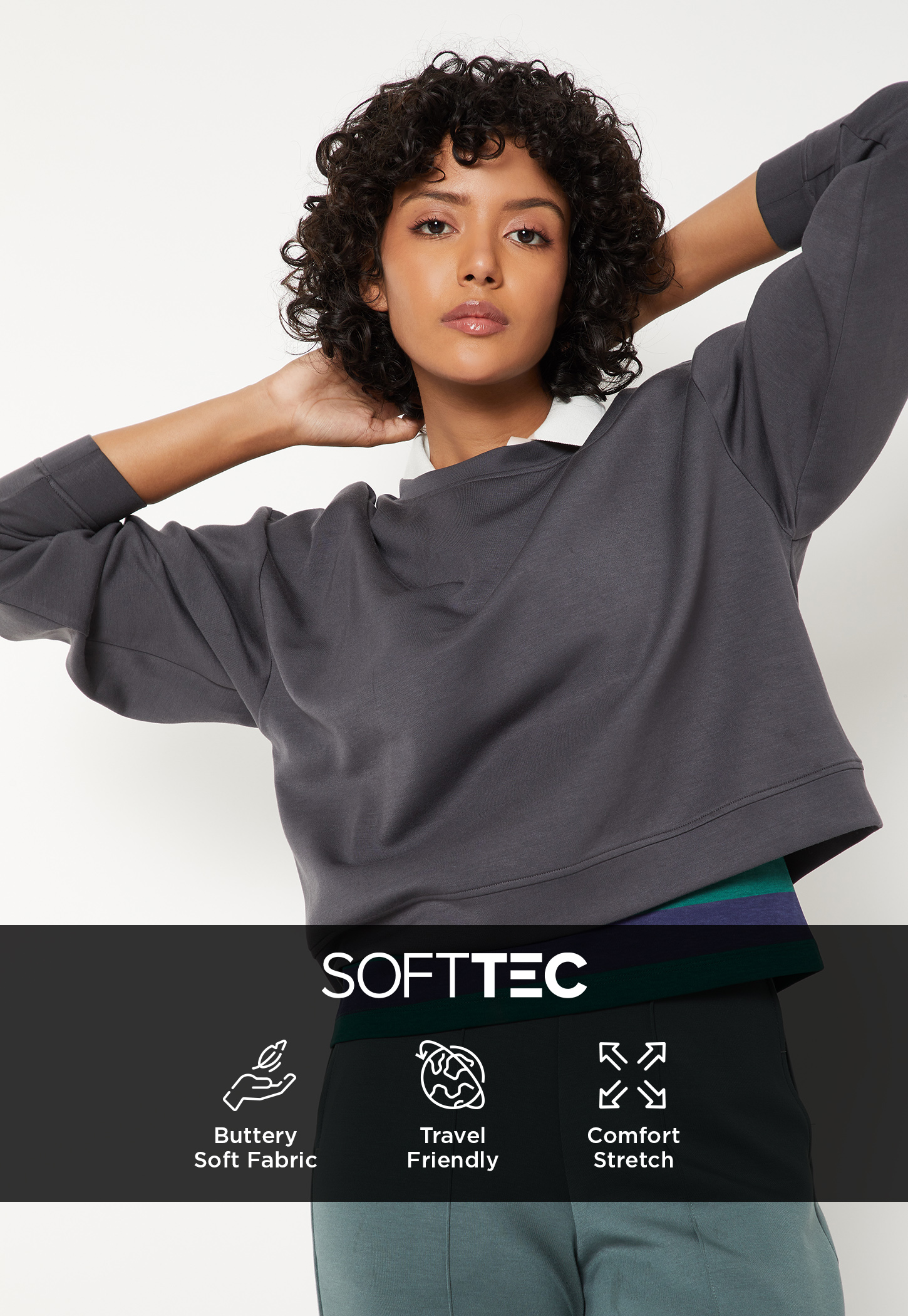 Women Solid Boxy Sports T-shirt-picture-45