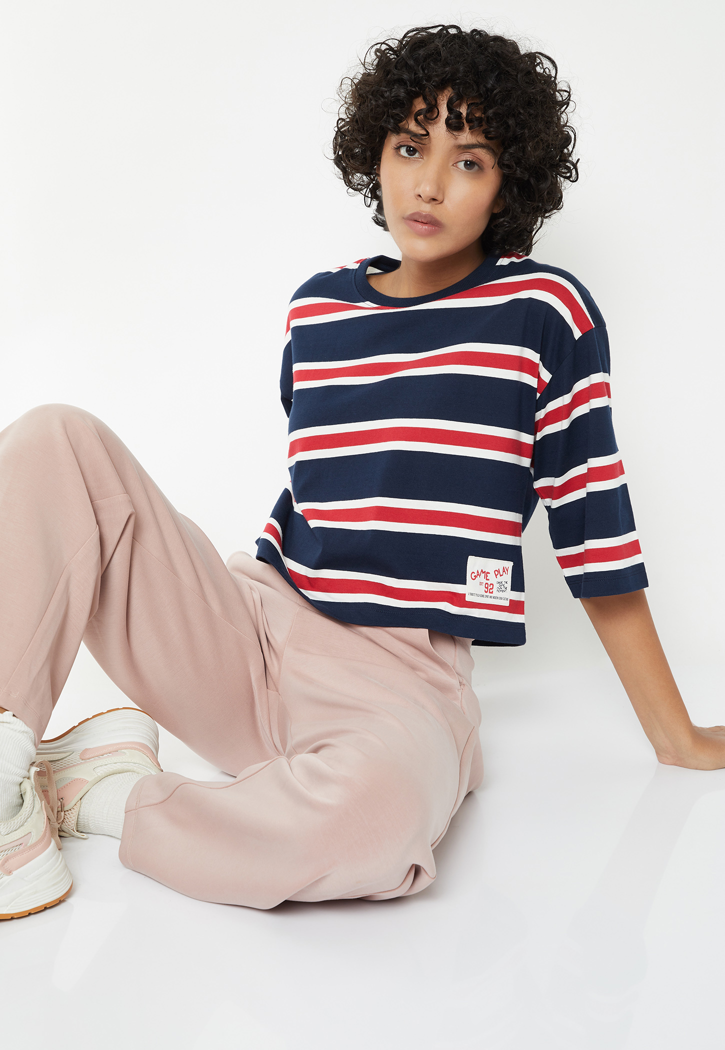 Women Striped Sports T-shirt-picture-18