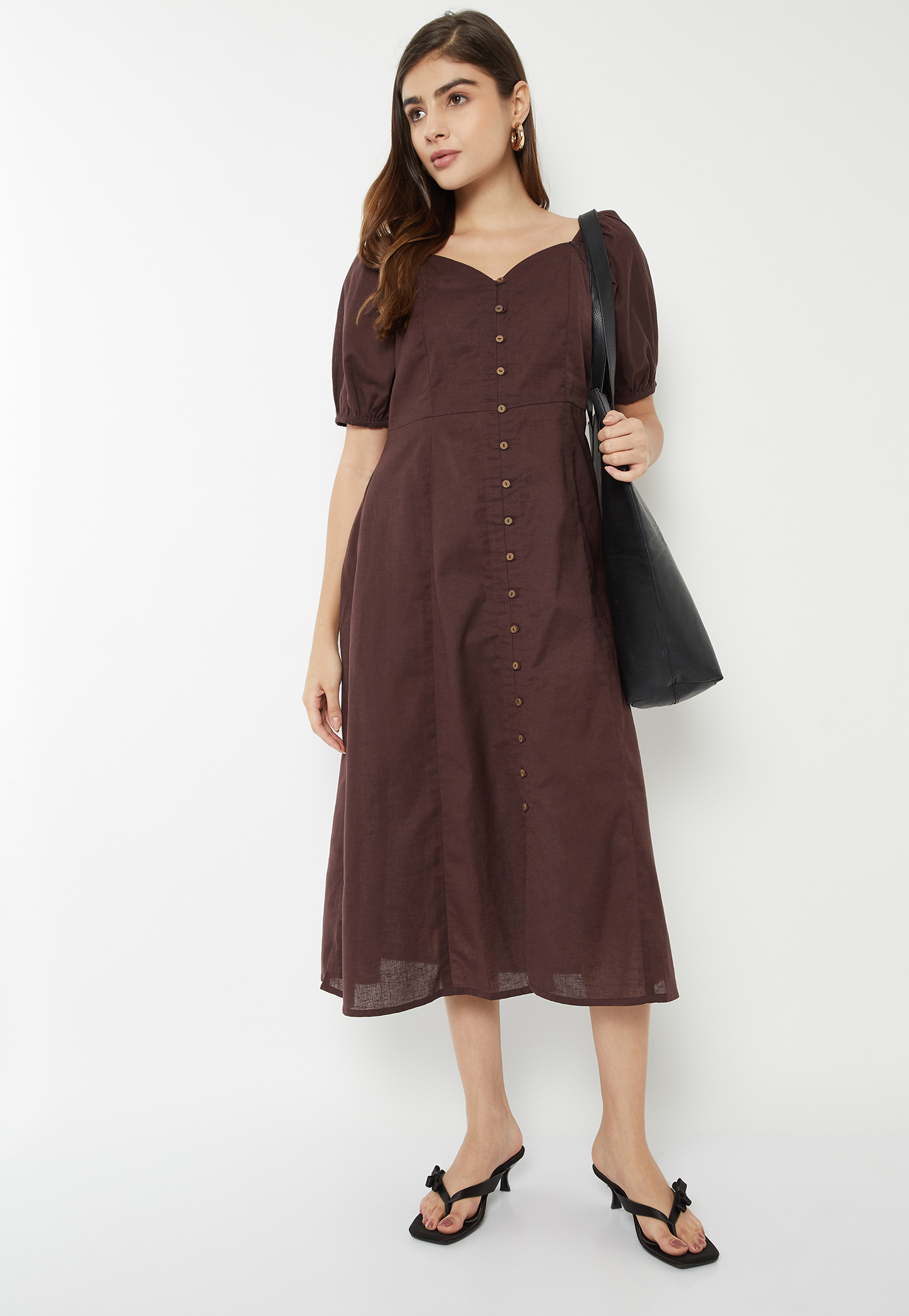 Women Solid A-line Dress-picture-26