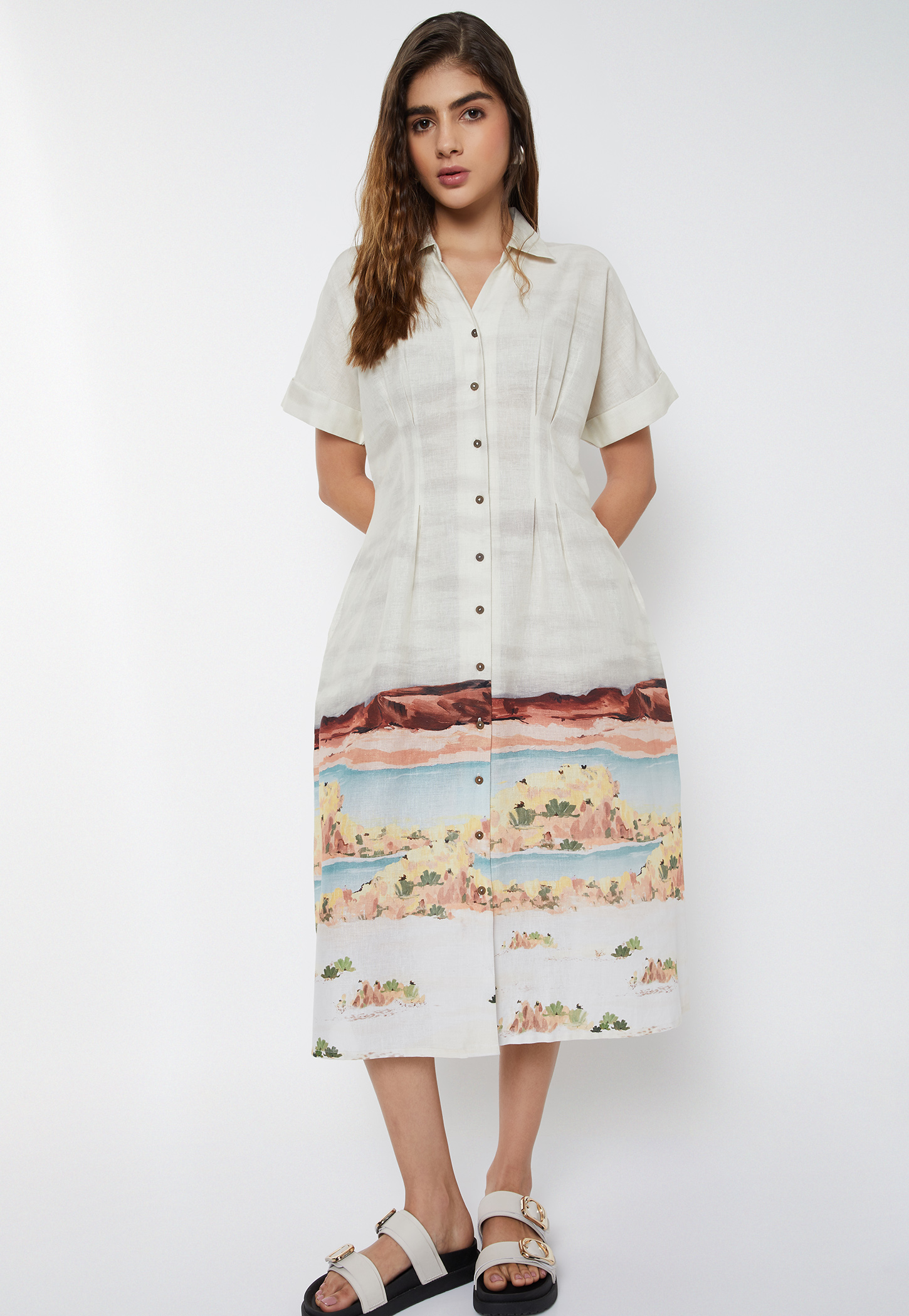Women Printed Shirt Dress-image-19