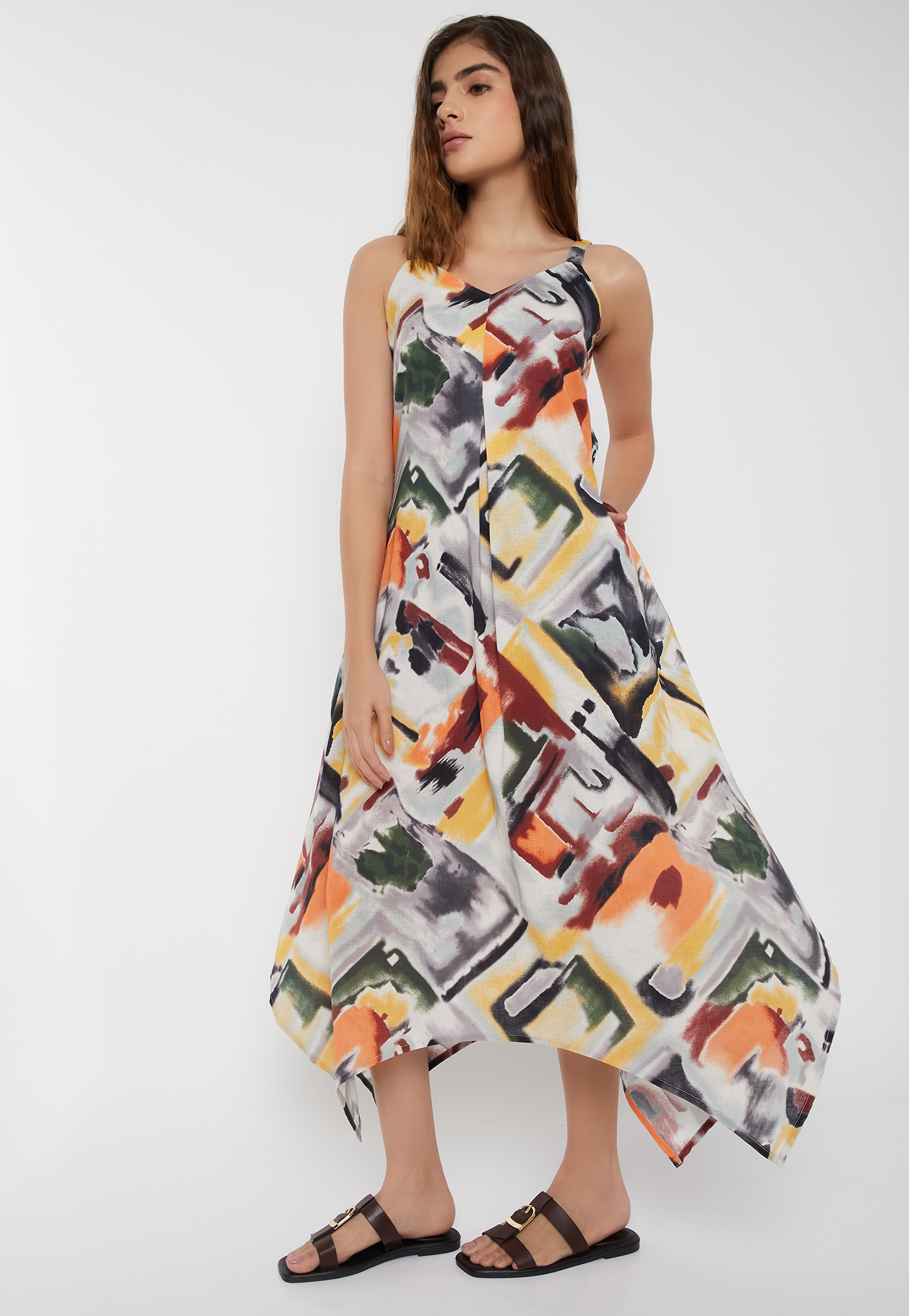 Women Printed Asymmetric Dress-picture-44