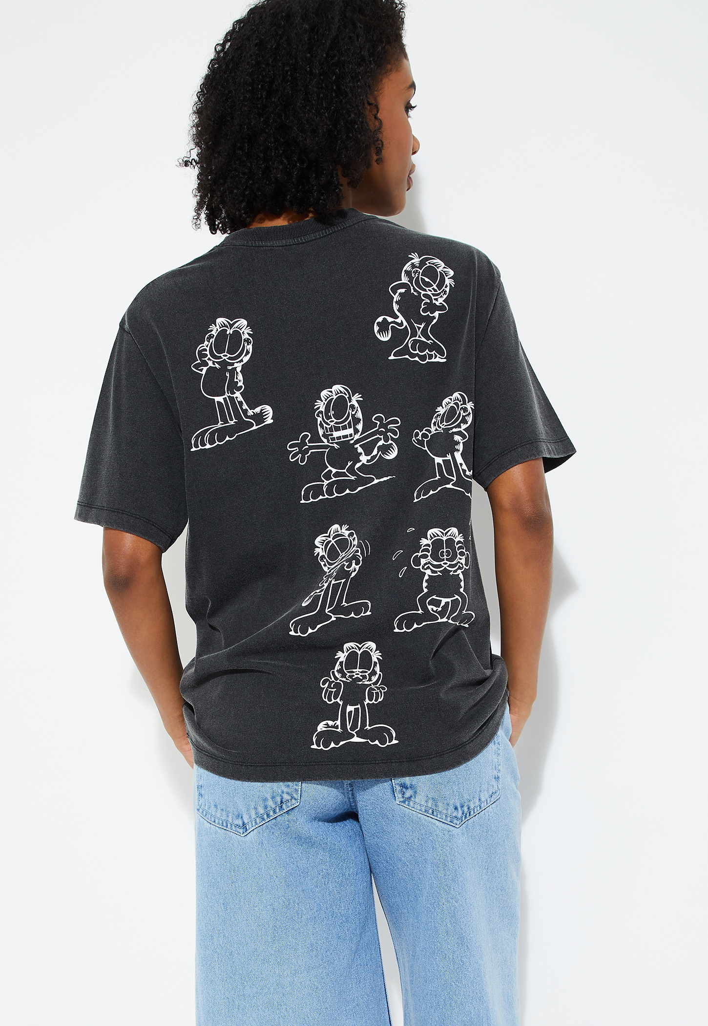 URB_N Women Oversized Garfield Print T-shirt-picture-22