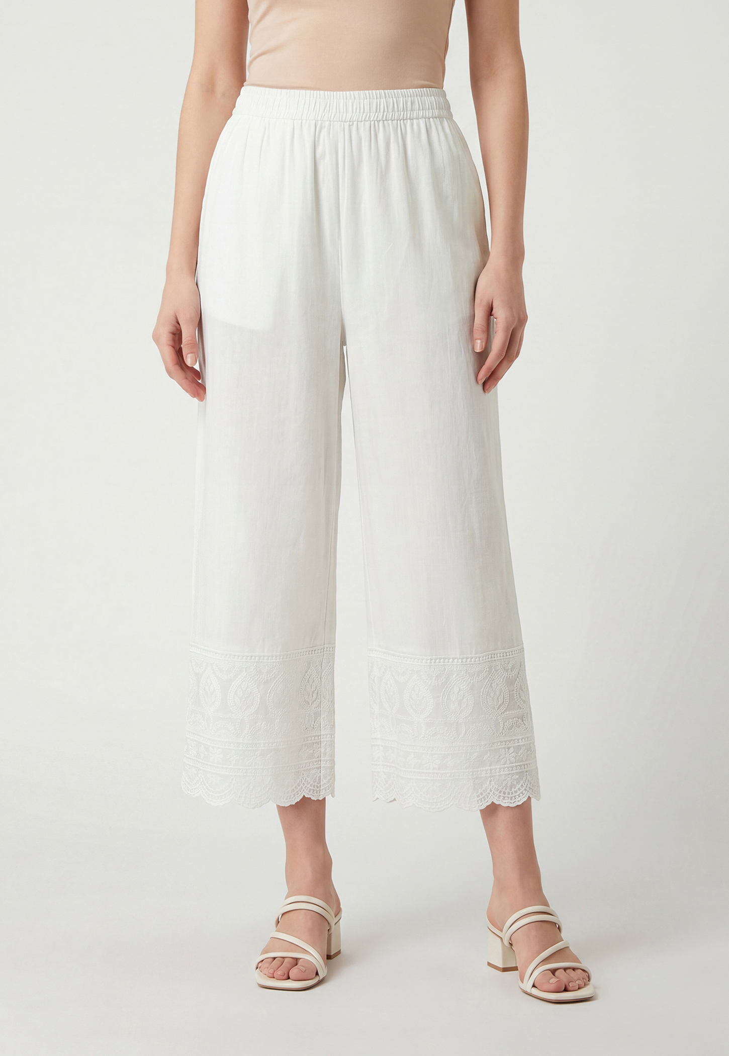 Women Embroidered Palazzos-image-24