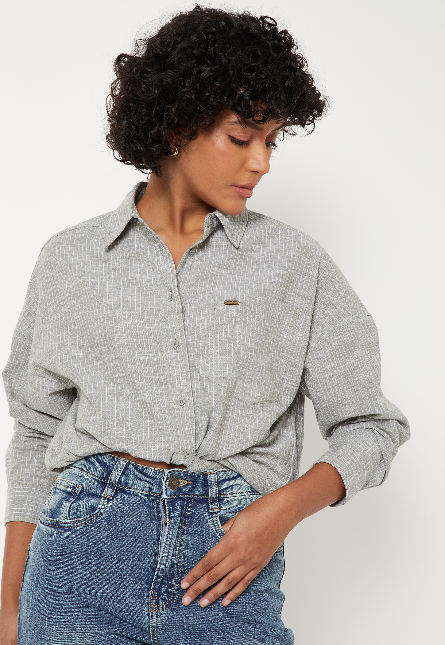 Women Striped Oversized Shirt-picture-31