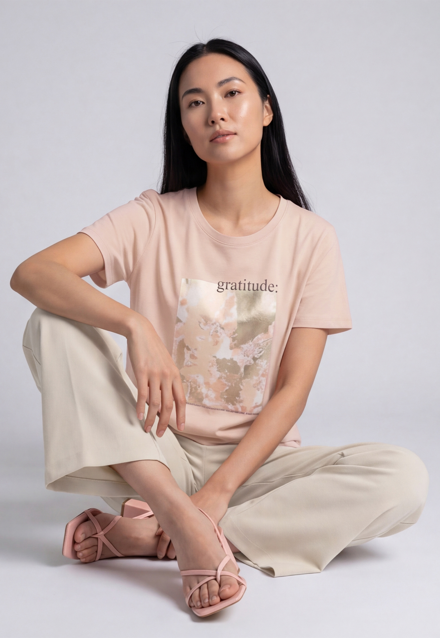 Women Metallic Printed T-shirt-picture-47