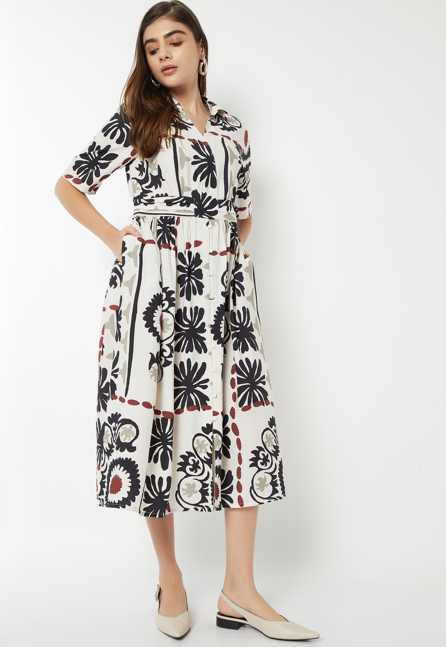 Women Printed Shirt Dress-picture-30