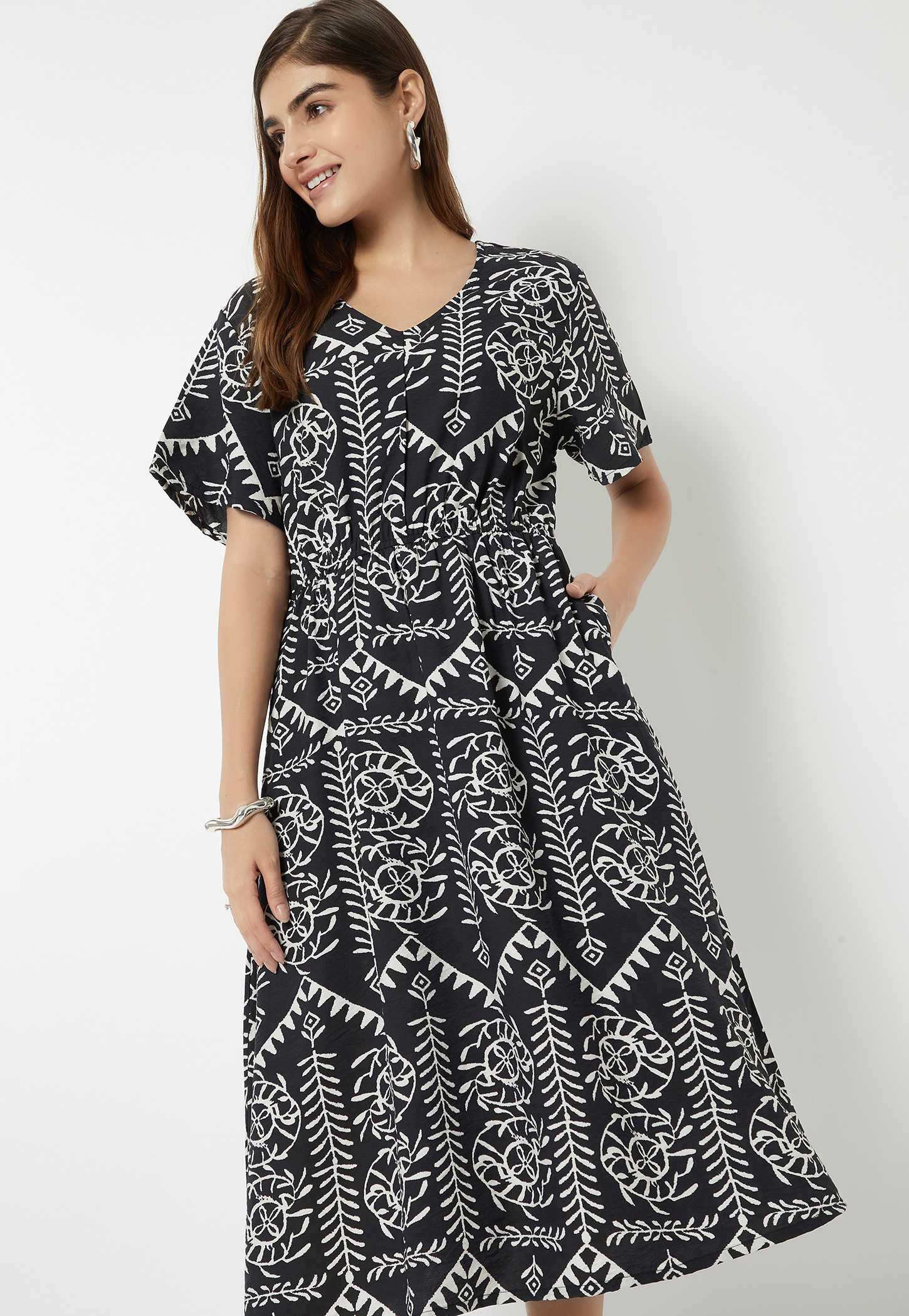 Women Printed A-line Dress-image-32