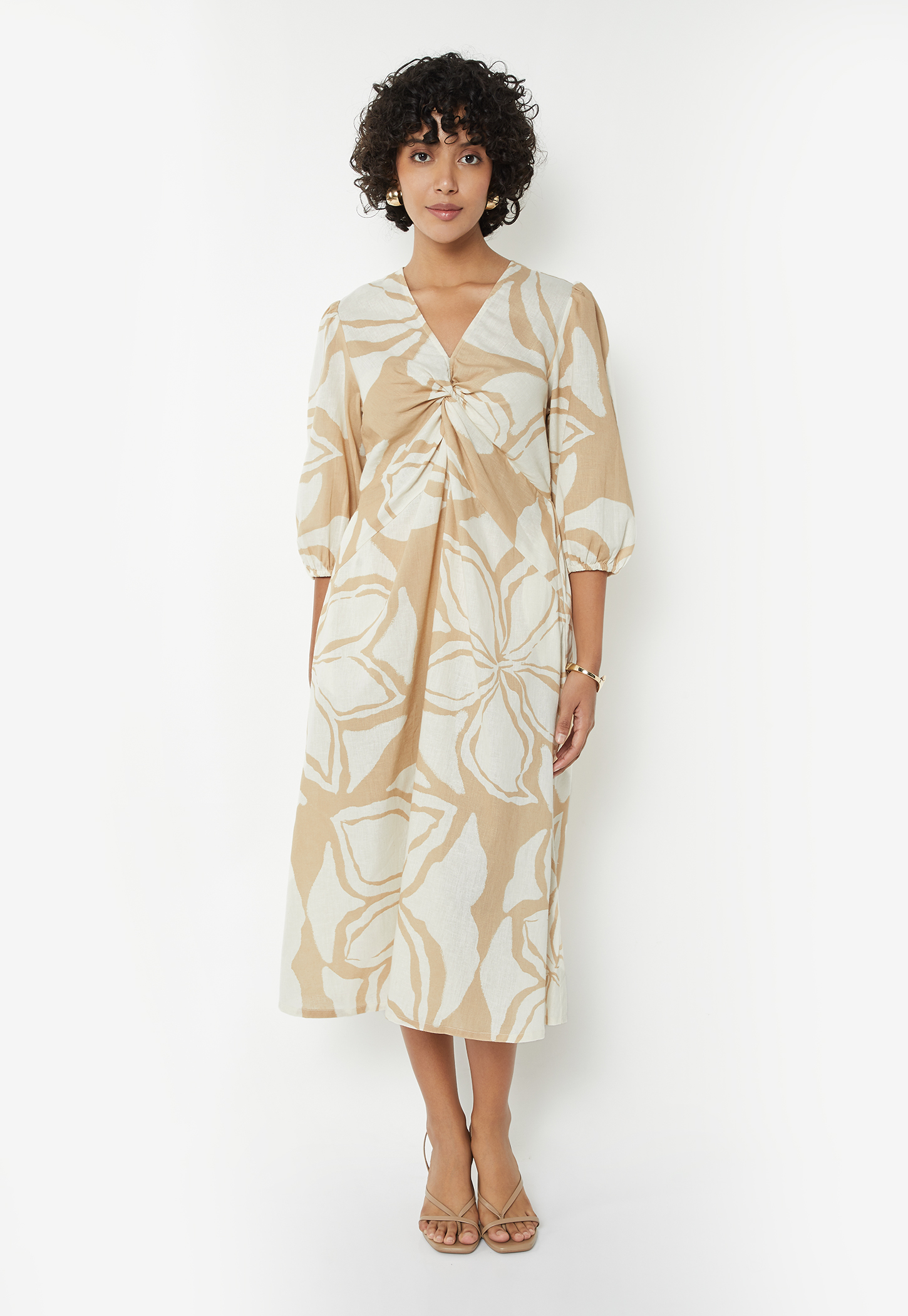 Women Floral Print Empire Dress-image-1