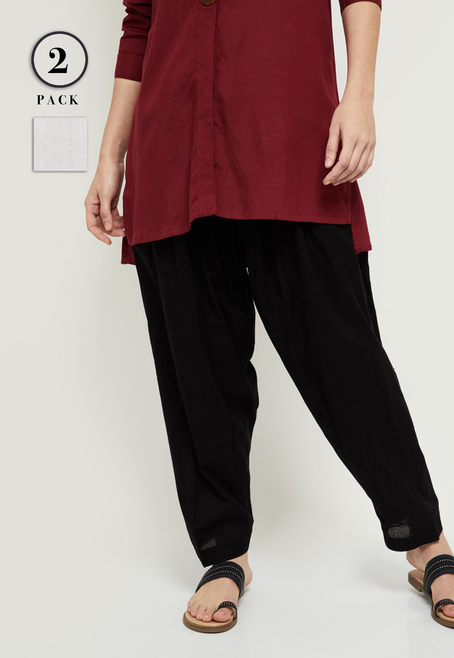 Women Solid Salwar - Pack of 2-picture-30
